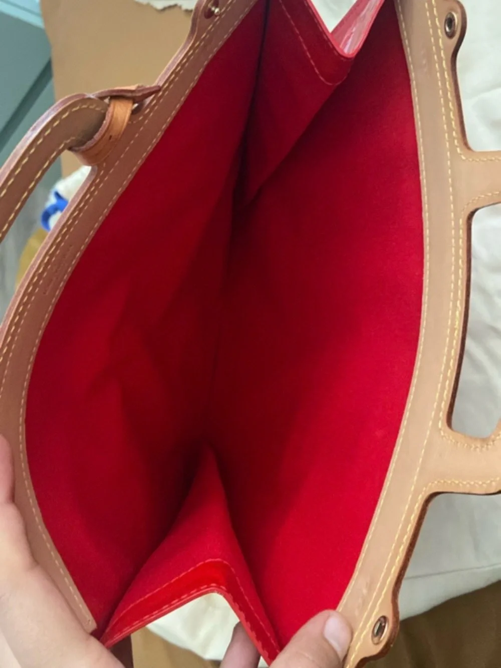 Louis Vuitton Monogram Vernis Red Stanton Bag with COA
